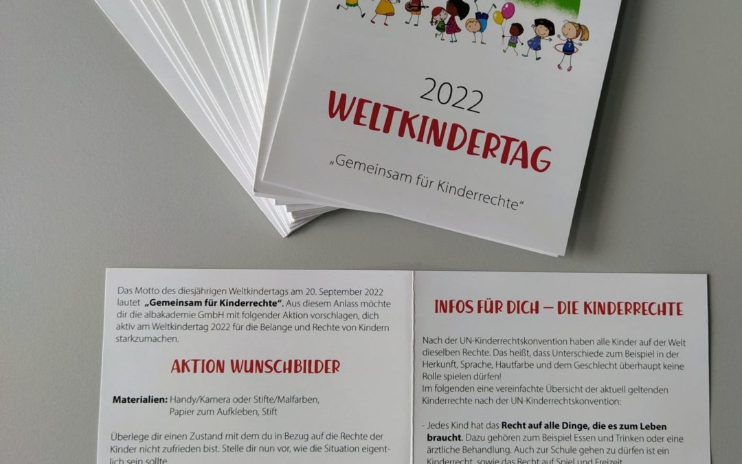 Aktion „Wunschbild“ zum Weltkindertag in den Betreuungsstellen der haug&partner unternehmensgruppe